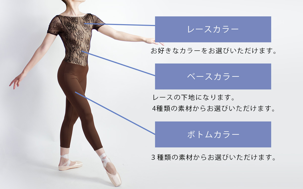 ふんわりレース ユニタード（一分丈）★アンジュコレクション【未使用】 ふんわりレース ユニタードアンジュコレクション【未使用】-直営
